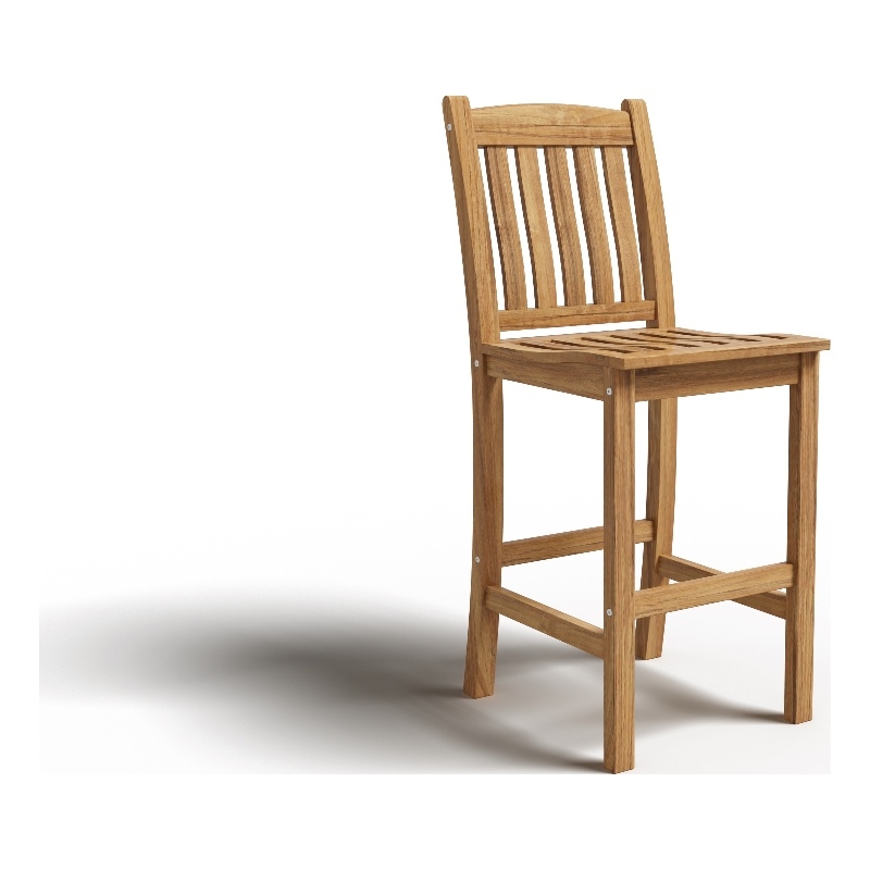 Curated Maison Michele Teak Outdoor Bar Chair