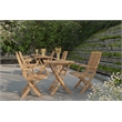 Curated Maison Devon 3 Piece Teak Folding Outdoor Bistro Set with Folding Table