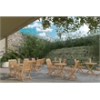 Curated Maison Devon 3 Piece Teak Folding Outdoor Bistro Set with Folding Table
