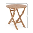 Curated Maison Devon 3 Piece Teak Folding Outdoor Bistro Set with Folding Table