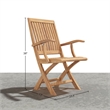 Curated Maison Devon 3 Piece Teak Folding Outdoor Bistro Set with Folding Table