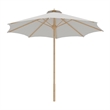 Curated Maison Marche 118 inch Diameter Teak Outdoor Umbrella in White