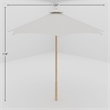 Curated Maison Marche 118 inch Diameter Teak Outdoor Umbrella in White