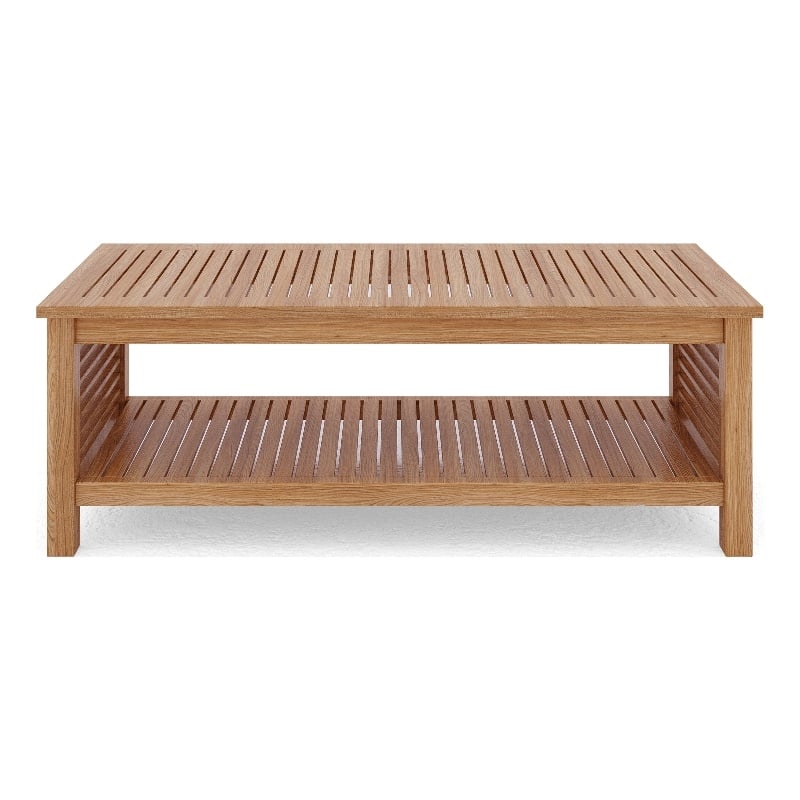 Curated Maison Sylvie Rectangular Teak Outdoor Coffee Table