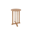 Curated Maison Clement Teak Outdoor Bar Height Bistro Table with Umbrella Hole