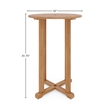 Curated Maison Clement Teak Outdoor Bar Height Bistro Table with Umbrella Hole