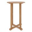 Curated Maison Clement Teak Outdoor Bar Height Bistro Table with Umbrella Hole