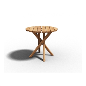 Curated Maison Fleur Round Teak Outdoor Side Table