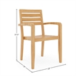 Curated Maison Lovel Teak Outdoor Stacking Armchair in Natural (Set of 4)