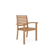 Curated Maison Ambre Teak Outdoor Stacking Armchair in Natural (Set of 4)
