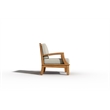 Curated Maison Eliane Teak Club Chair with Canvas Cushion in Charcoal
