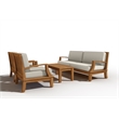 Curated Maison Eliane Teak Club Chair with Canvas Cushion in Charcoal