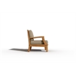 Curated Maison Eliane Teak Club Chair with Fawn Cushion in Forest
