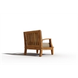 Curated Maison Eliane Teak Club Chair with Fawn Cushion in Forest