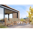 Curated Maison Eliane Teak Club Chair with Fawn Cushion in Forest
