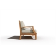 Curated Maison Eliane Teak Deep Seating Outdoor Sofa with Cushion in Tan
