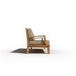 Curated Maison Eliane Teak Deep Seating Outdoor Sofa with Cushion in Fawn