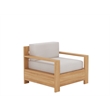 Curated Maison Lothair 4-Piece Teak Outdoor Patio Deep Seating Set in Tan