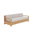 Curated Maison Lothair 4-Piece Teak Outdoor Patio Deep Seating Set in Tan