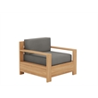 Curated Maison Lothair 4-Piece Teak Outdoor Patio Deep Seating Set in Charcoal