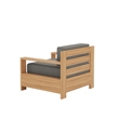 Curated Maison Lothair 4-Piece Teak Outdoor Patio Deep Seating Set in Charcoal