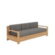 Curated Maison Lothair 4-Piece Teak Outdoor Patio Deep Seating Set in Charcoal