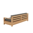 Curated Maison Lothair 4-Piece Teak Outdoor Patio Deep Seating Set in Charcoal