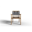 Curated Maison Damien Teak Outdoor Stacking Armchair in Black (Set of 2)