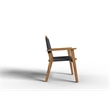 Curated Maison Damien Teak Outdoor Stacking Armchair in Black (Set of 2)