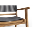 Curated Maison Damien Teak Outdoor Stacking Armchair in Black (Set of 2)