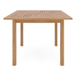 Curated Maison Mathieu Square Teak Outdoor Dining Table w/ Umbrella Hole Natural