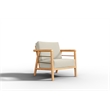 Curated Maison Daniele Teak Deep Seating Outdoor Club Chair in Tan