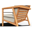Curated Maison Daniele Teak Deep Seating Outdoor Club Chair in Tan