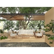 Curated Maison Daniele Teak Deep Seating Outdoor Club Chair in Tan