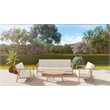 Curated Maison Daniele Teak Deep Seating Outdoor Club Chair in Tan