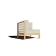 Curated Maison Leon Teak Outdoor Sectional Corner with Canvas Cushion in Tan