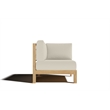 Curated Maison Leon Teak Outdoor Sectional Corner with Canvas Cushion in Tan