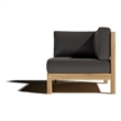 Curated Maison Leon Teak Outdoor Sectional Corner with Charcoal Cushion