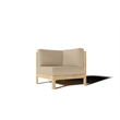 Curated Maison Leon Teak Outdoor Sectional Corner with Fawn Cushion in Camel