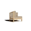 Curated Maison Leon Teak Outdoor Sectional Corner with Fawn Cushion in Camel