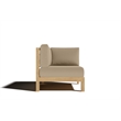 Curated Maison Leon Teak Outdoor Sectional Corner with Fawn Cushion in Camel