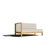 Curated Maison Leon Teak Outdoor Sectional Left Sofa with Canvas Cushion in Tan