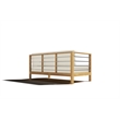 Curated Maison Leon Teak Outdoor Sectional Left Sofa with Canvas Cushion in Tan