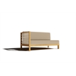 Curated Maison Leon Teak Outdoor Sectional Left Sofa with Fawn Cushion