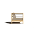 Curated Maison Leon Teak Outdoor Sectional Left Sofa with Fawn Cushion