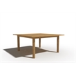 Curated Maison Theophile Teak Outdoor Dining Table with Umbrella Hole in Natural