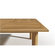 Curated Maison Theophile Teak Outdoor Dining Table with Umbrella Hole in Natural