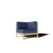 Curated Maison Leon Teak Outdoor Sectional Corner with Navy Cushion