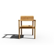 Curated Maison Riva Teak Outdoor Dining Stacking Armchair in Natural (Set of 4)