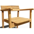 Curated Maison Riva Teak Outdoor Dining Stacking Armchair in Natural (Set of 4)